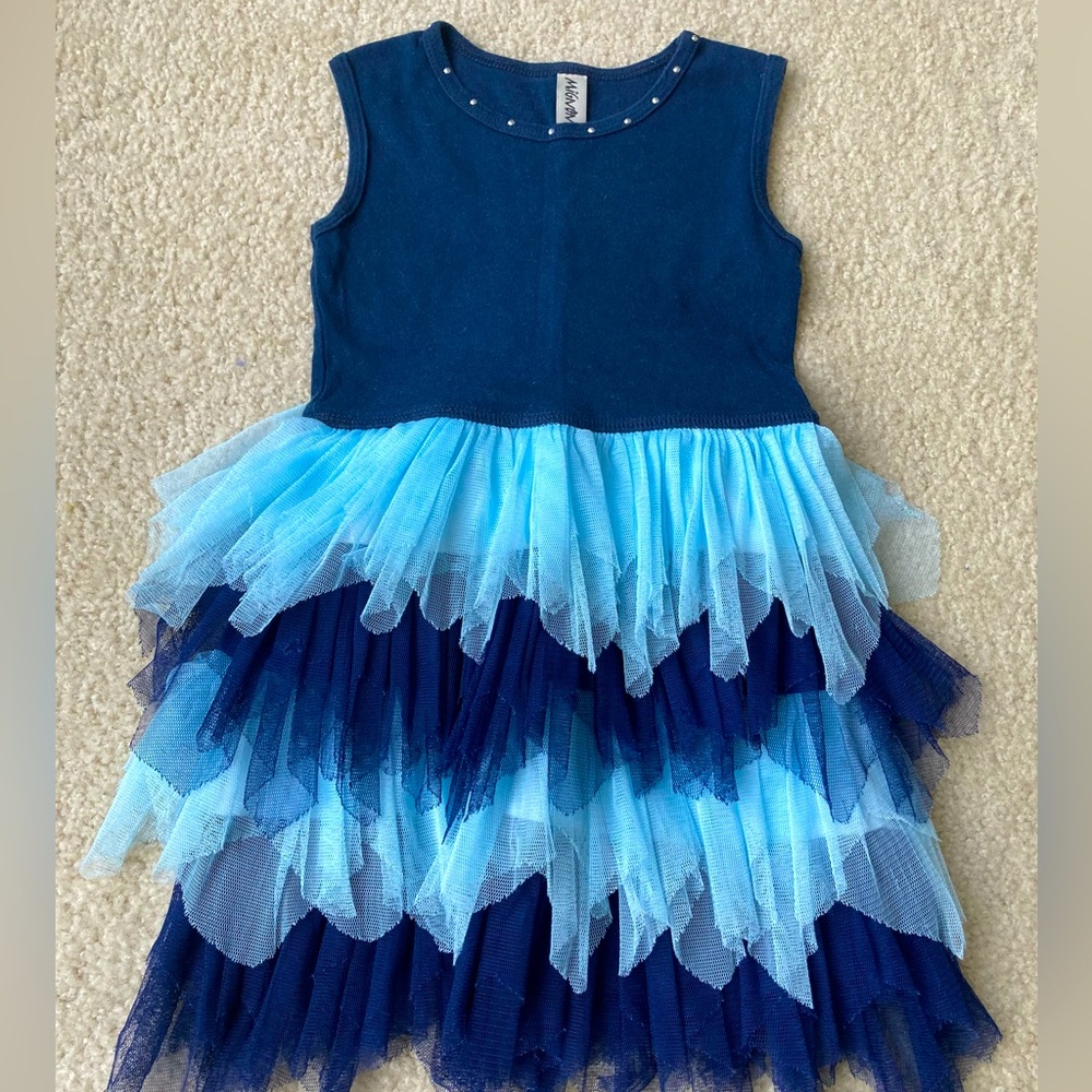 Mignone blue dress girls size 4